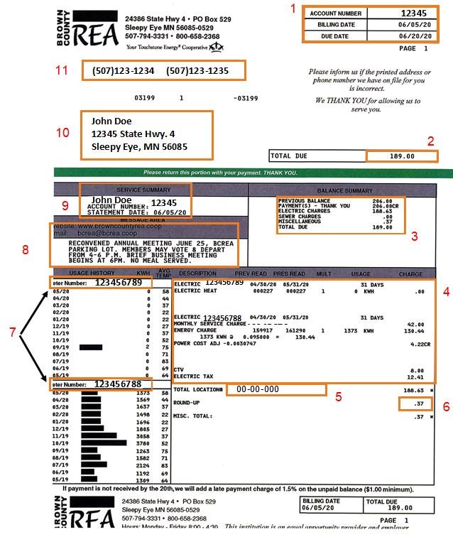 Billing Statement Explained Brown County REA